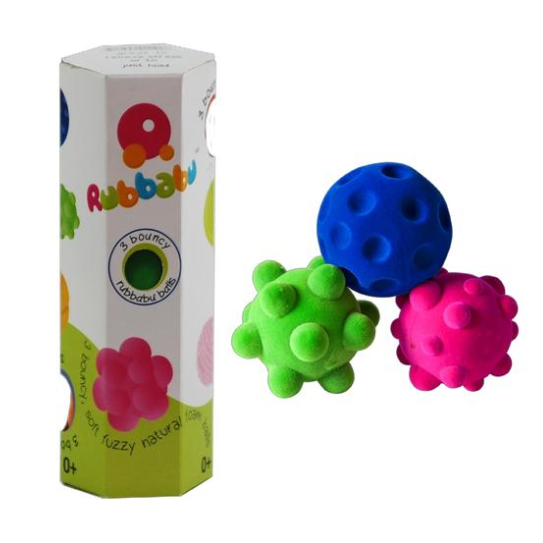 Balles de motricité &quot;Rubbabu&quot;, set de 3 pièces