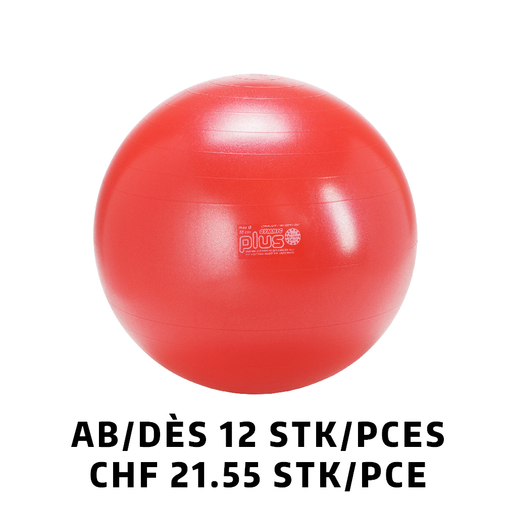 Gymnastikball Gymnic Plus BRQ Ø55 cm Rot ab 12 Stück