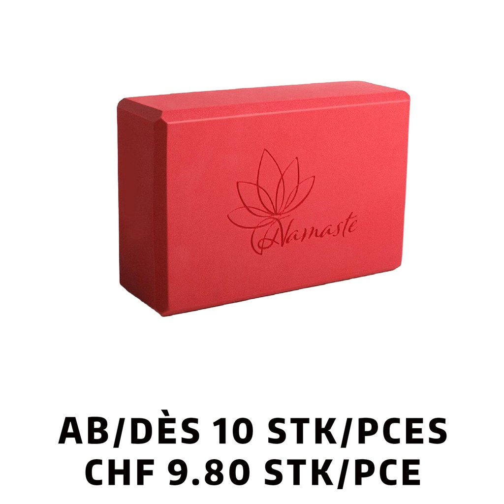 Bloc Yoga rouge dès 10 pièces