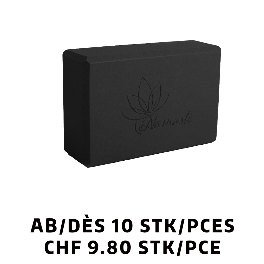 Yoga Block schwarz ab 10 Stück