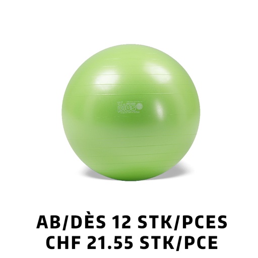 [Set95.39] Ballon de gymnastique Gymnic Plus BRQ Ø55 cm vert dès 12 pièces