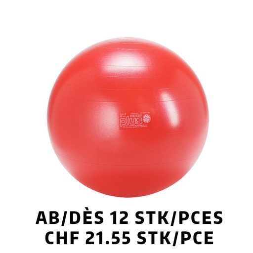 [Set95.28] Ballon de gymnastique Gymnic Plus BRQ Ø55 cm rouge dès 12 pièces