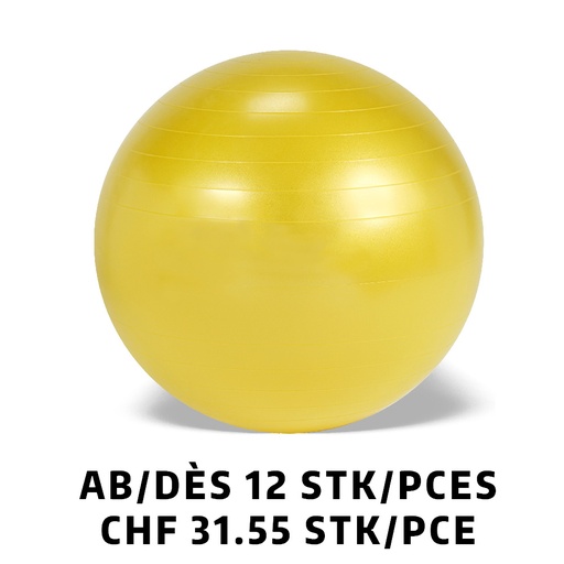 [Set95.30] Ballon de gymnastique Gymnic Plus BRQ Ø75 cm jaune dès 12 pièces